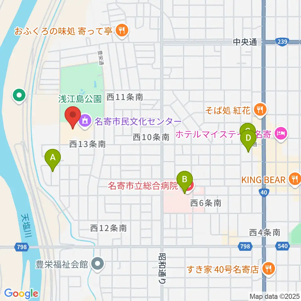 Airてっし周辺のカフェ一覧地図