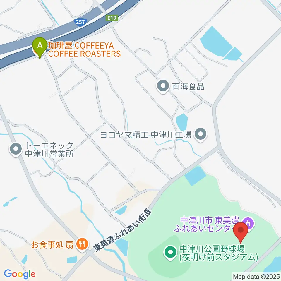 東美濃ふれあいセンター周辺のカフェ一覧地図