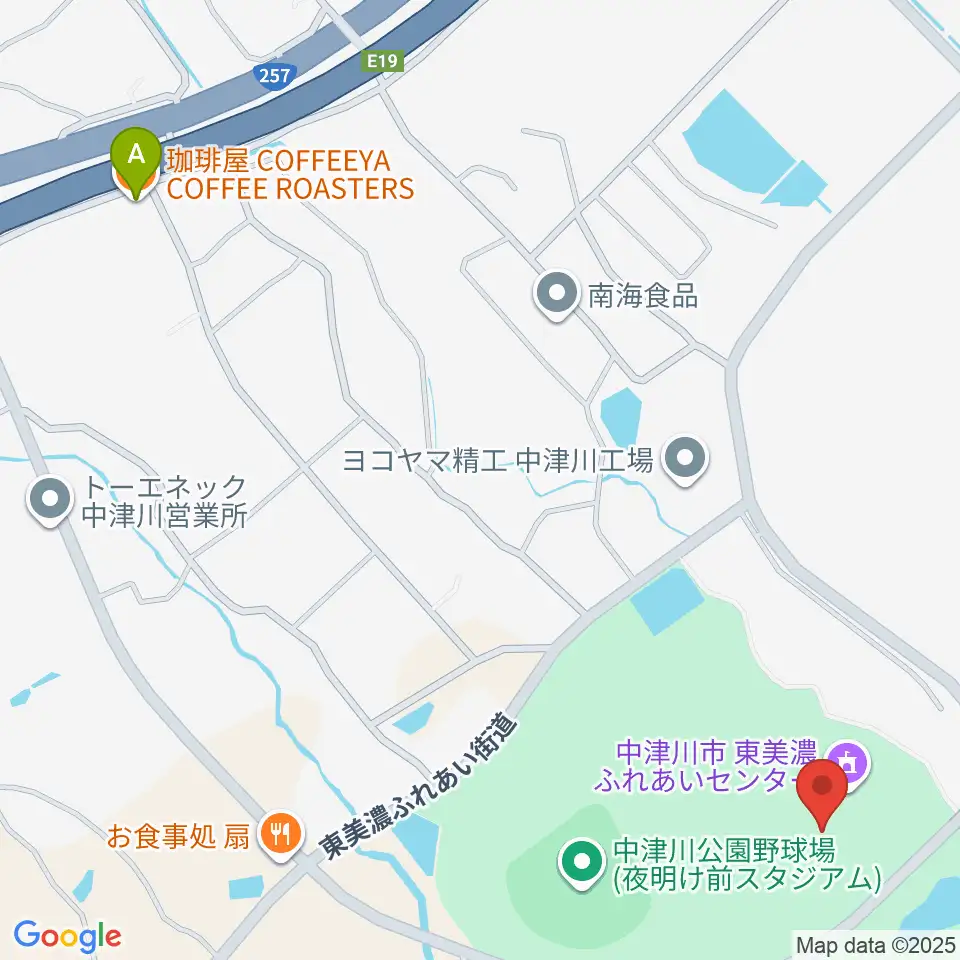 東美濃ふれあいセンター周辺のカフェ一覧地図
