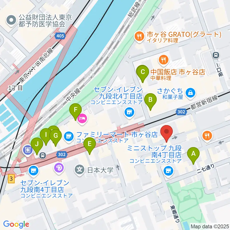 弦楽器Tonica周辺のカフェ一覧地図