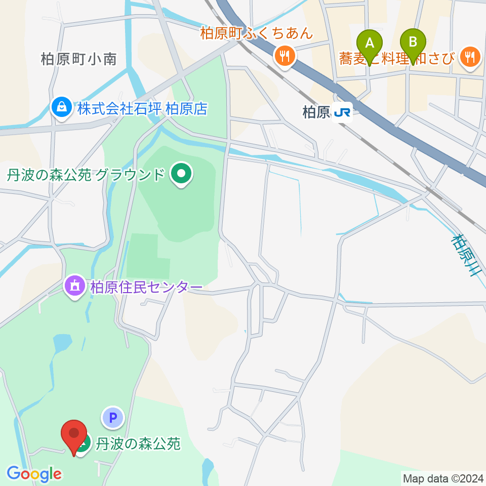 丹波の森公苑ホール周辺のカフェ一覧地図