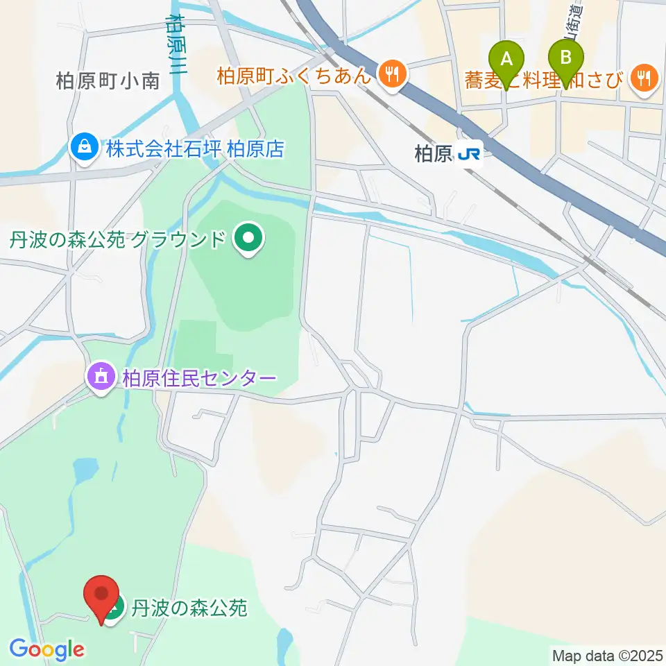 丹波の森公苑ホール周辺のカフェ一覧地図