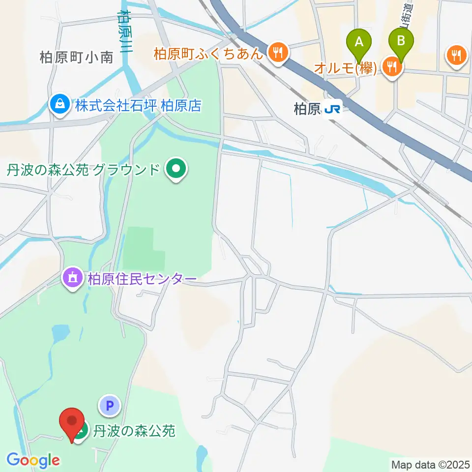 丹波の森公苑ホール周辺のカフェ一覧地図