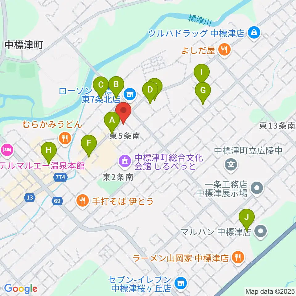 FMはな周辺のカフェ一覧地図