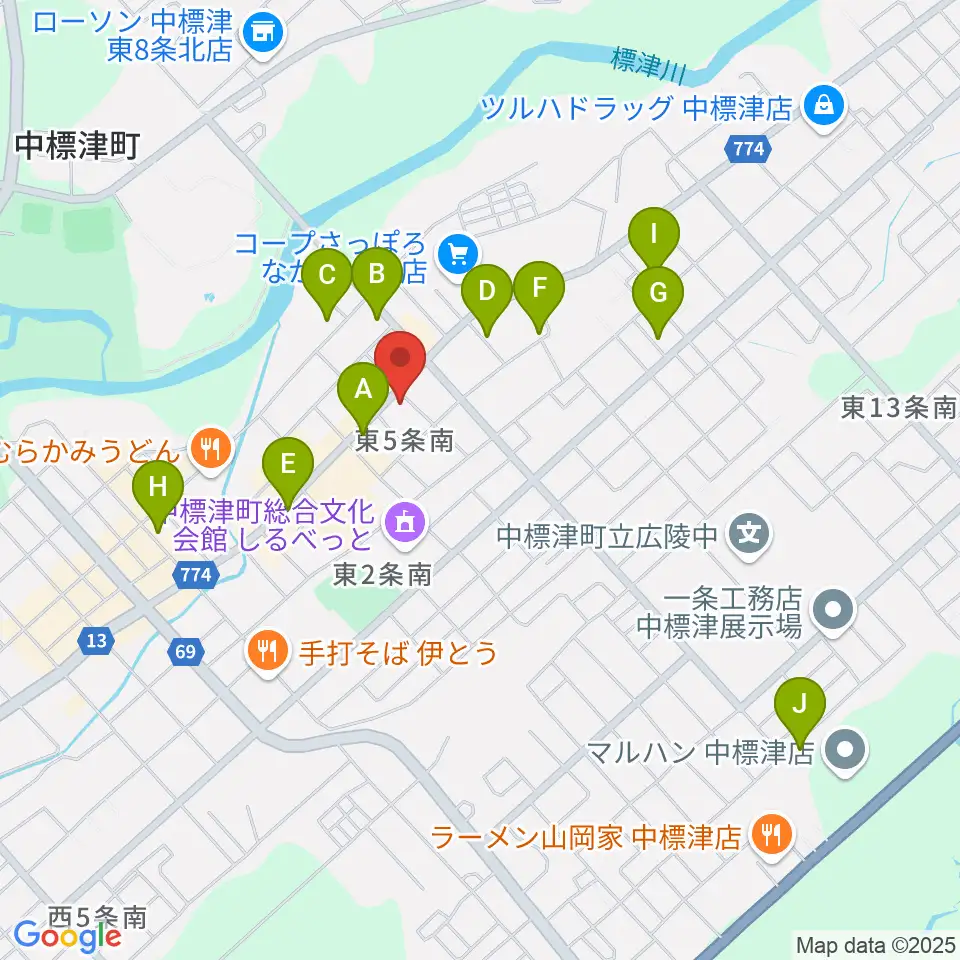 FMはな周辺のカフェ一覧地図