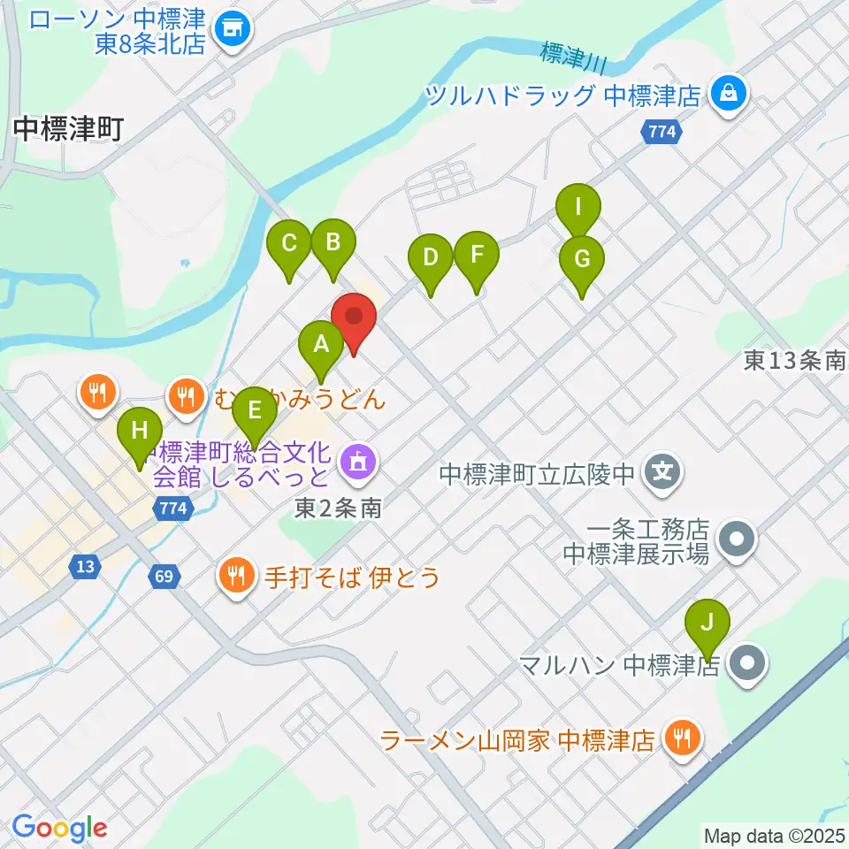 FMはな周辺のカフェ一覧地図