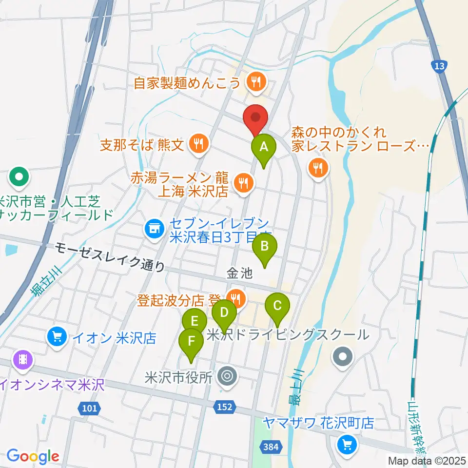 エフエムNCVおきたまGO!周辺のカフェ一覧地図