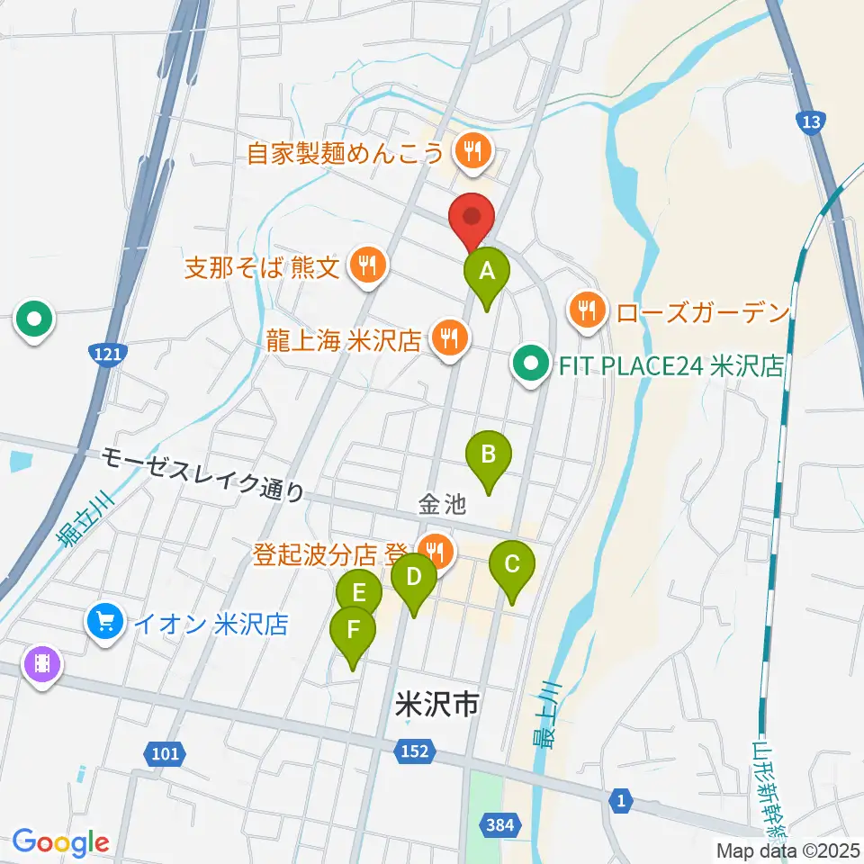 エフエムNCVおきたまGO!周辺のカフェ一覧地図