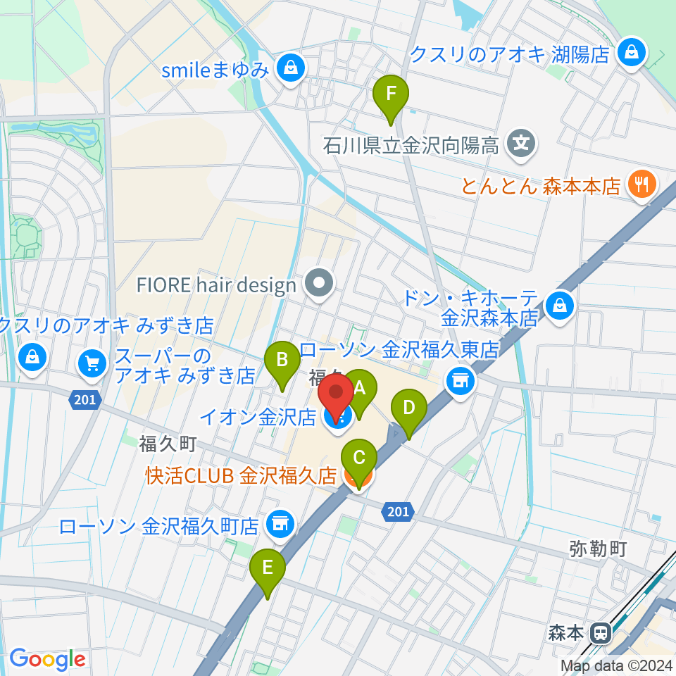 開進堂楽器 MPC森本周辺のカフェ一覧地図