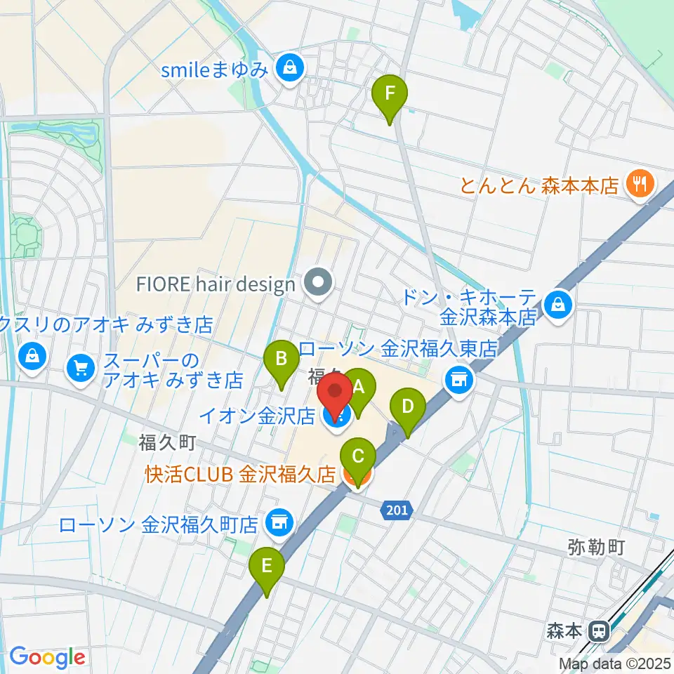 開進堂楽器 MPC森本周辺のカフェ一覧地図