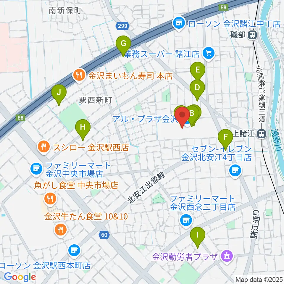 開進堂楽器 MPC諸江周辺のカフェ一覧地図