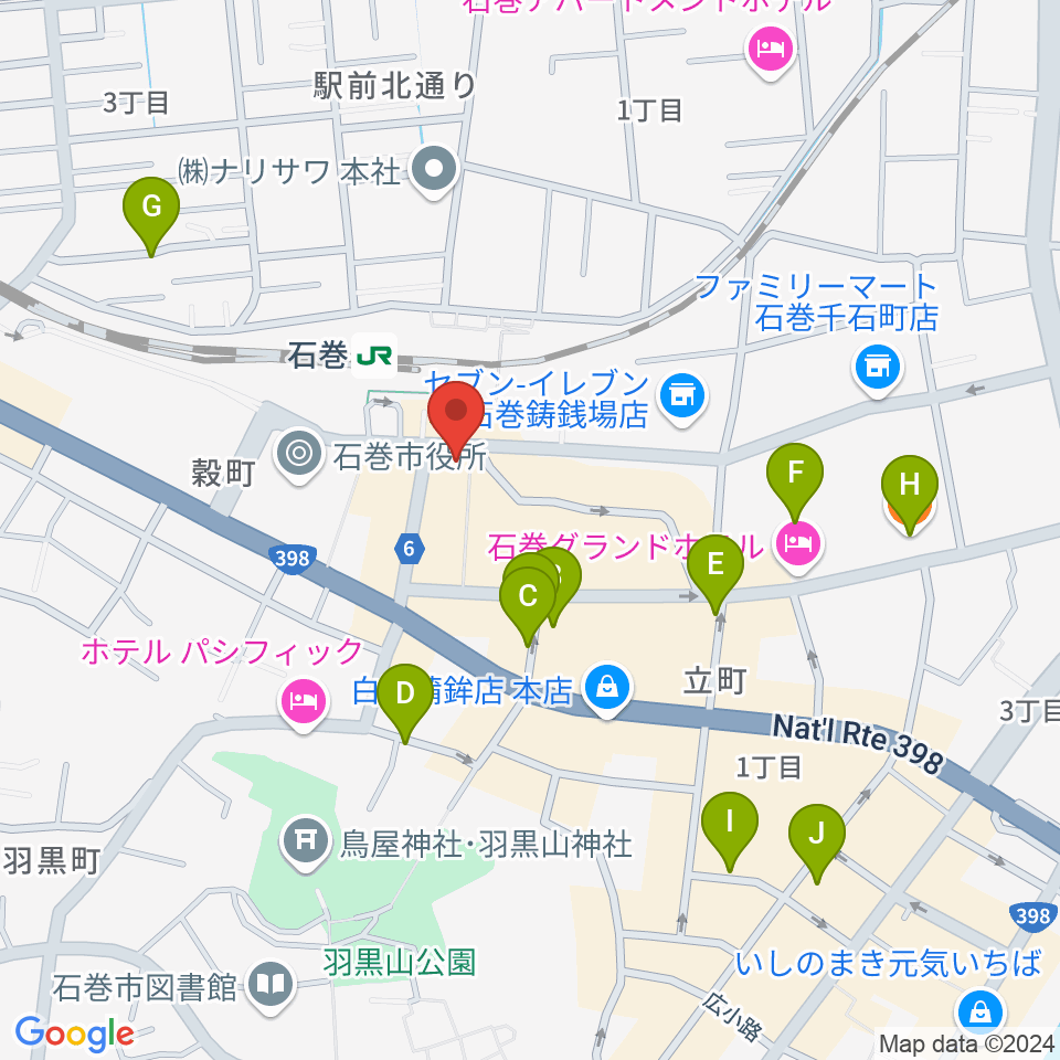 ラジオ石巻周辺のカフェ一覧地図