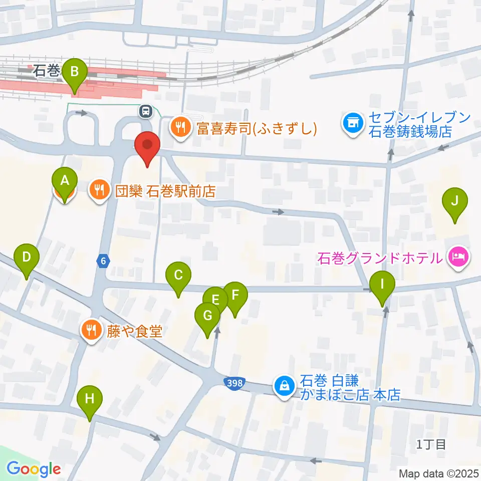 ラジオ石巻周辺のカフェ一覧地図