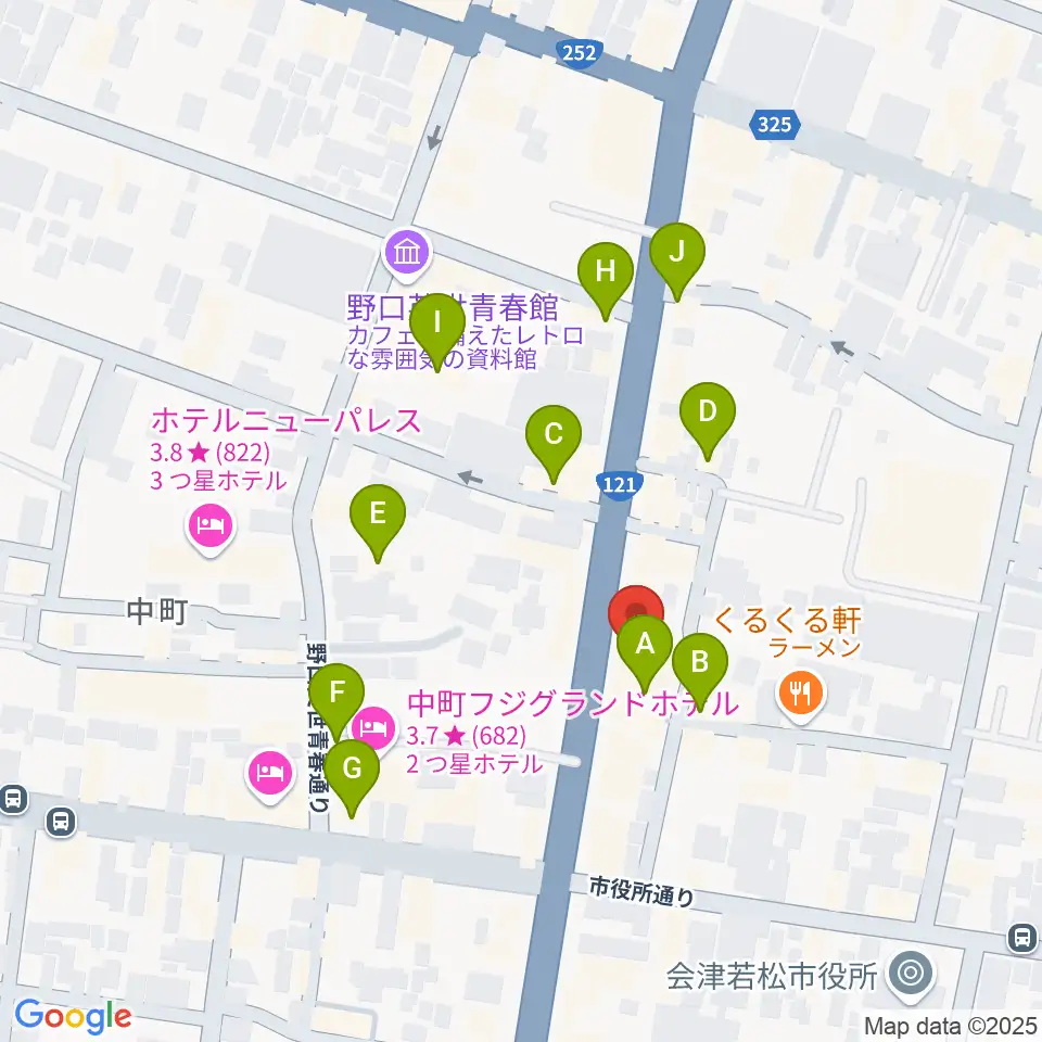 エフエム会津周辺のカフェ一覧地図