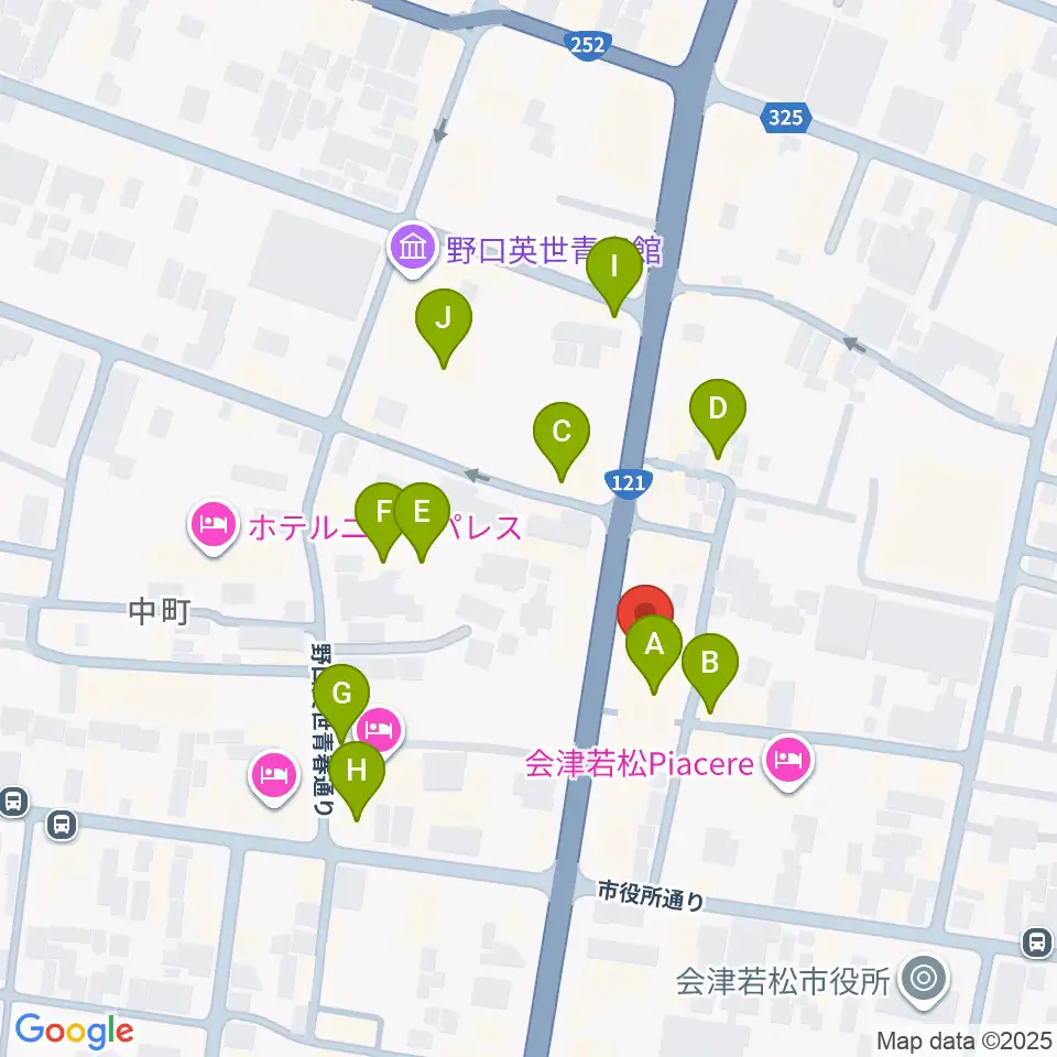 エフエム会津周辺のカフェ一覧地図