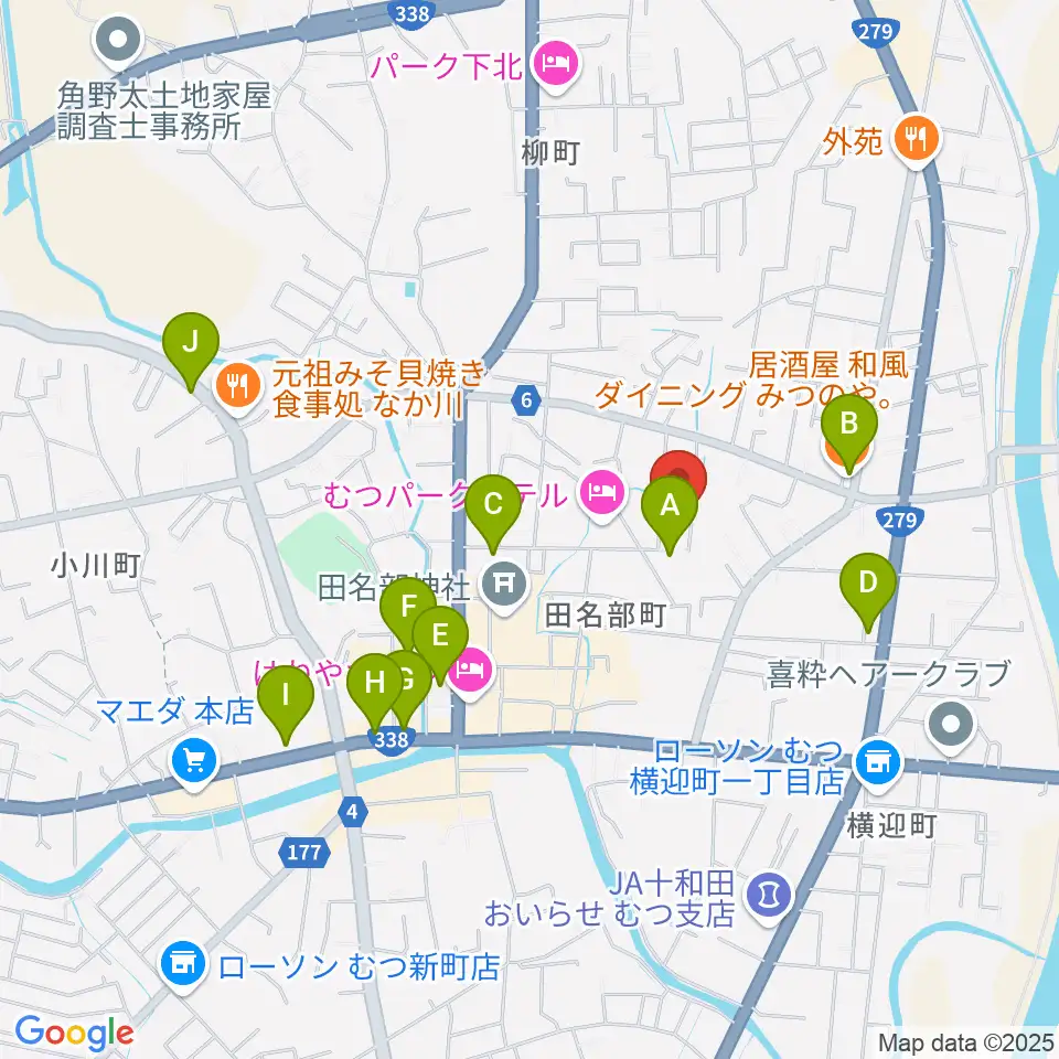 FMアジュール周辺のカフェ一覧地図