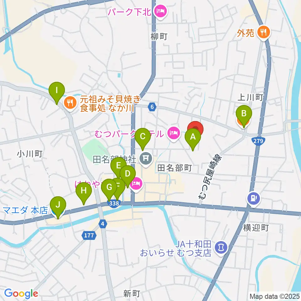 FMアジュール周辺のカフェ一覧地図