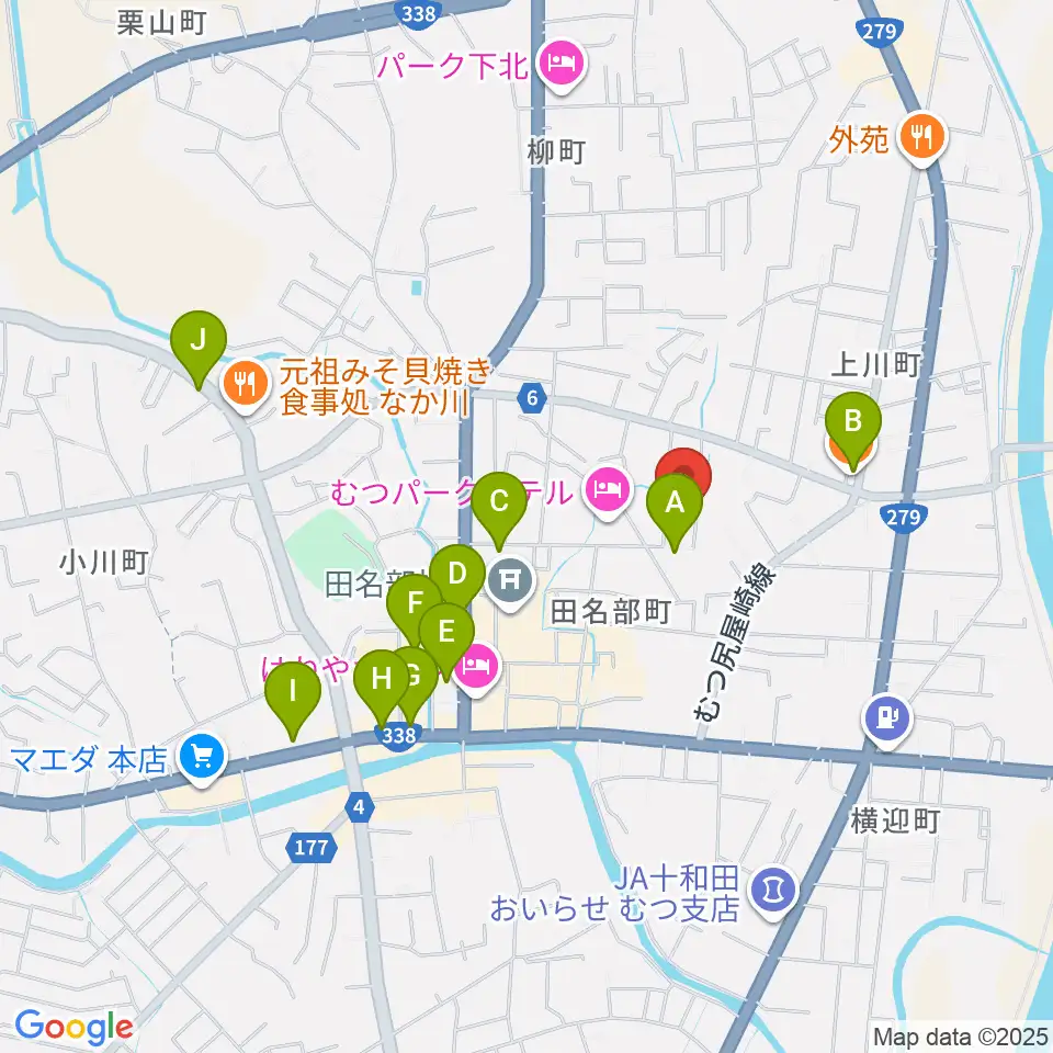 FMアジュール周辺のカフェ一覧地図