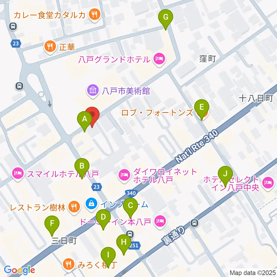 ビーエフエム周辺のカフェ一覧地図