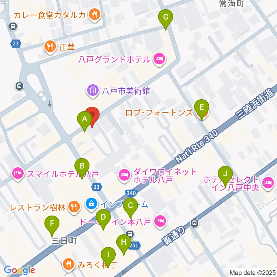 ビーエフエム周辺のカフェ一覧地図