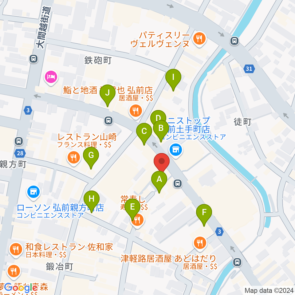 FMアップルウェーブ周辺のカフェ一覧地図