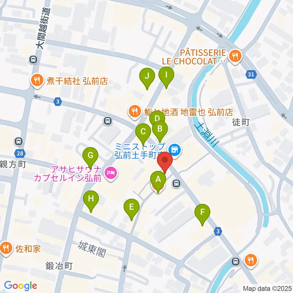 FMアップルウェーブ周辺のカフェ一覧地図