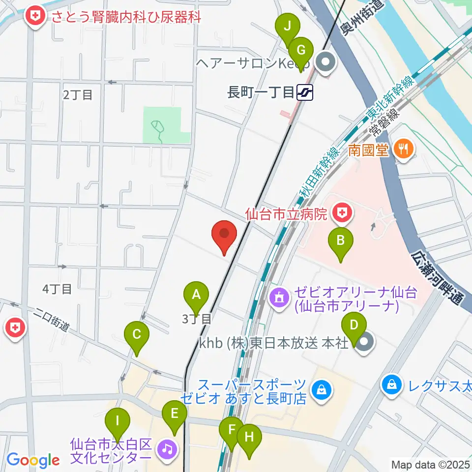 エフエムたいはく周辺のカフェ一覧地図