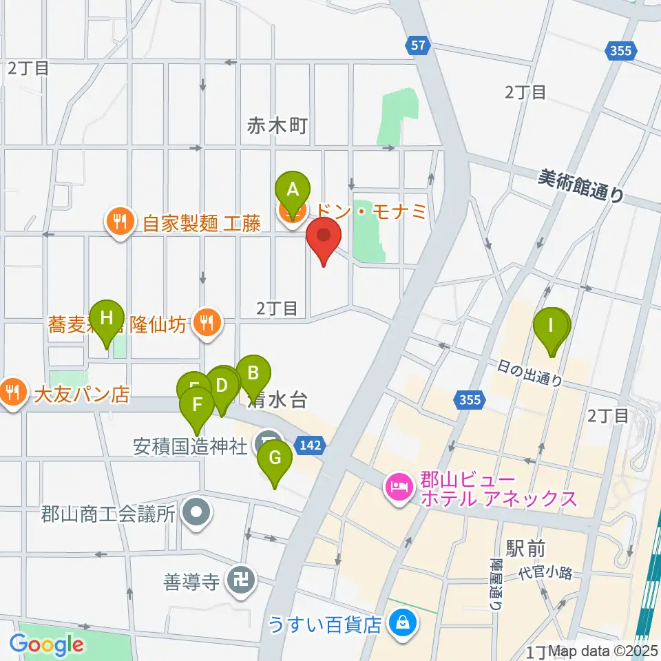ココラジ周辺のカフェ一覧地図