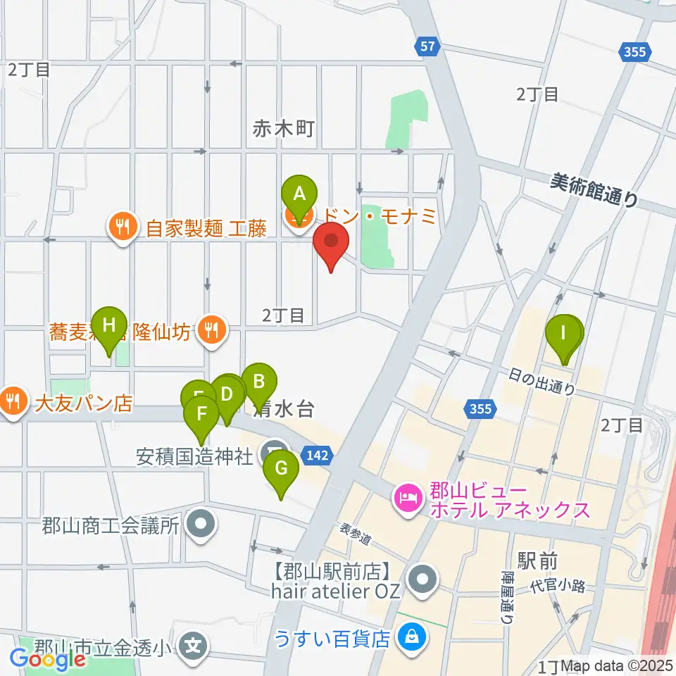 ココラジ周辺のカフェ一覧地図