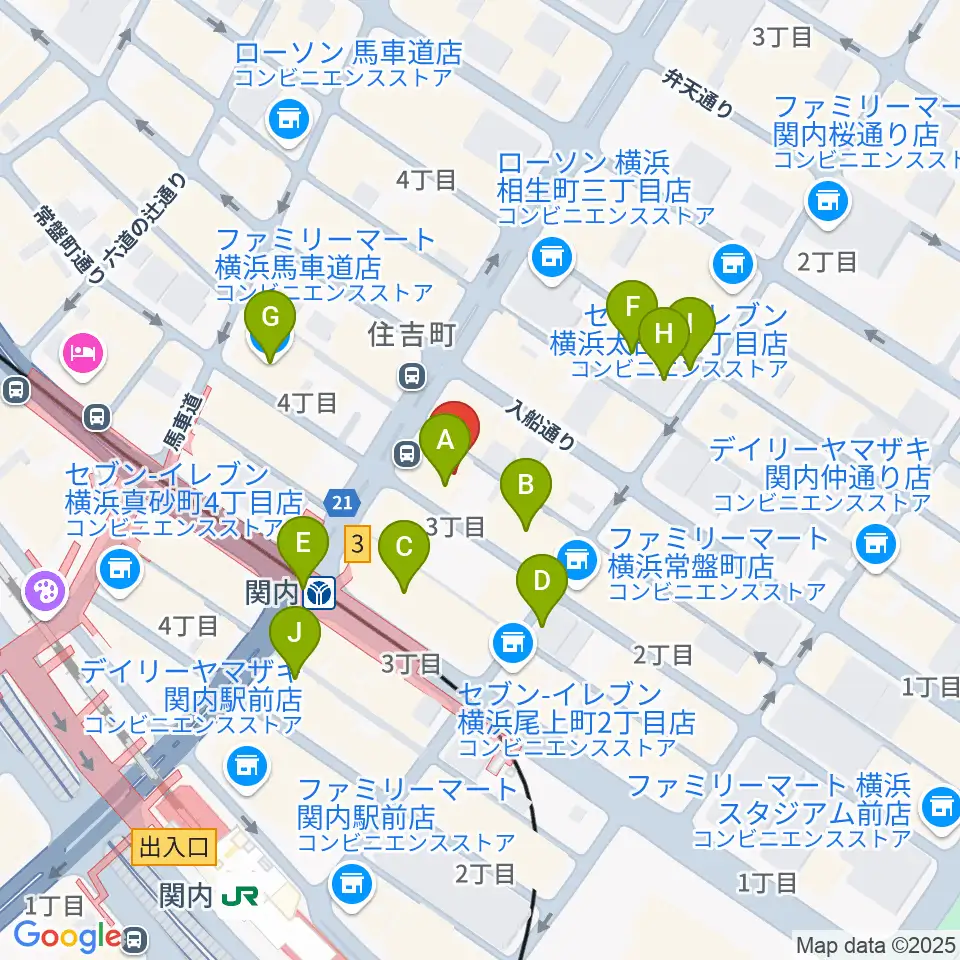 横浜BAYSIS周辺のカフェ一覧地図