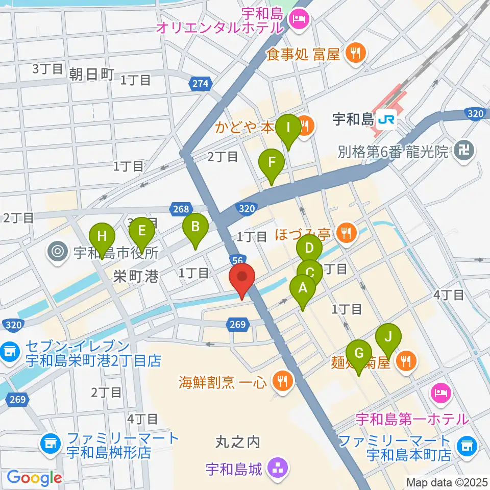 FMがいや周辺のカフェ一覧地図