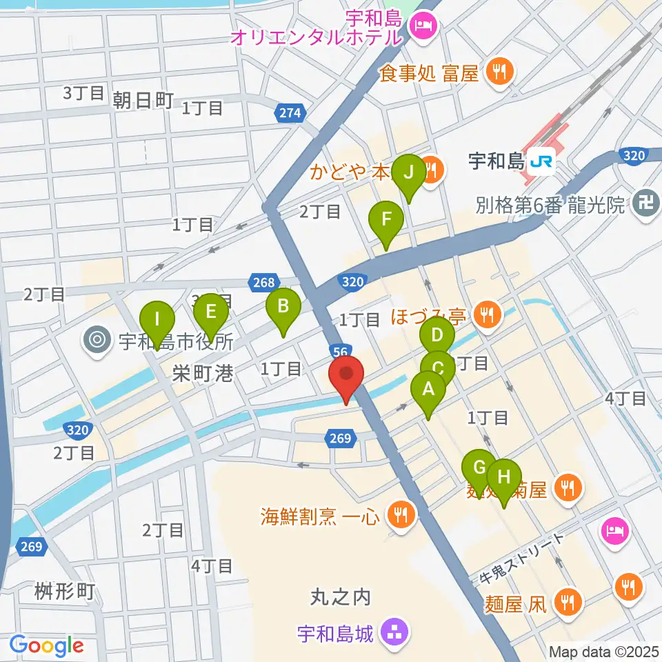 FMがいや周辺のカフェ一覧地図