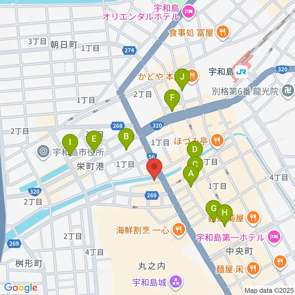 FMがいや周辺のカフェ一覧地図
