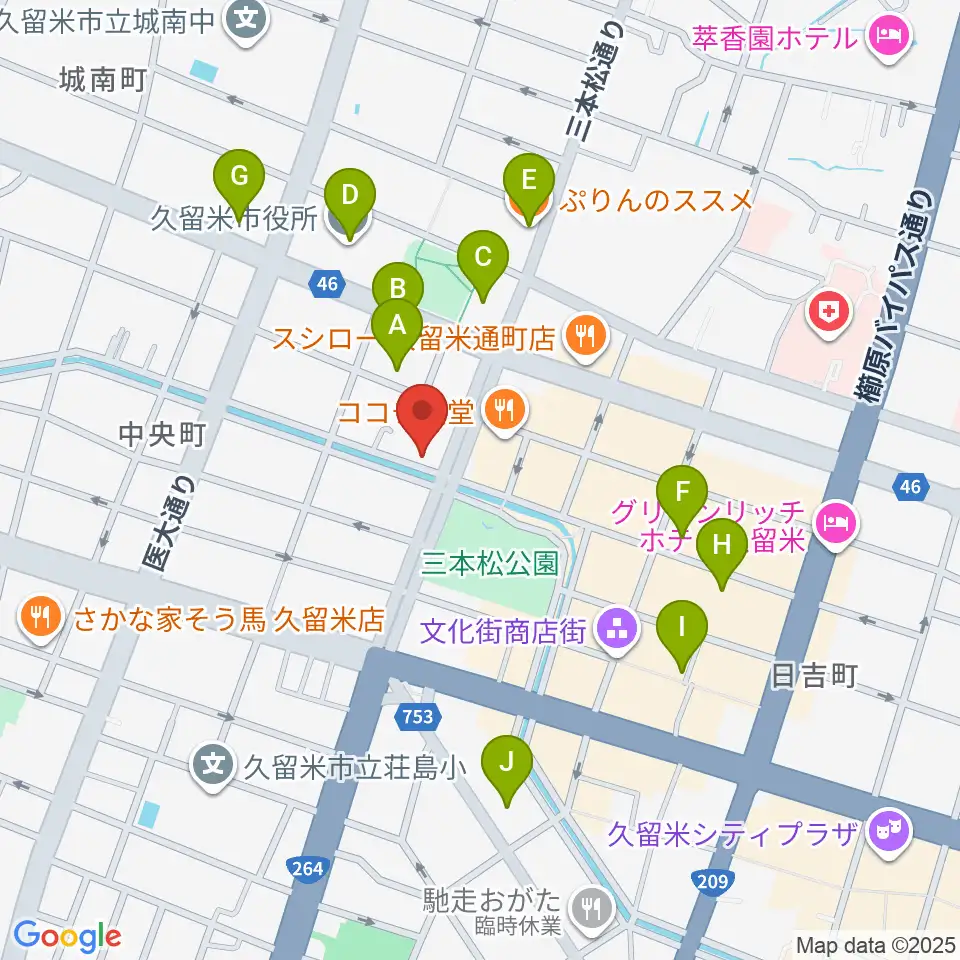 ドリームスエフエム周辺のカフェ一覧地図