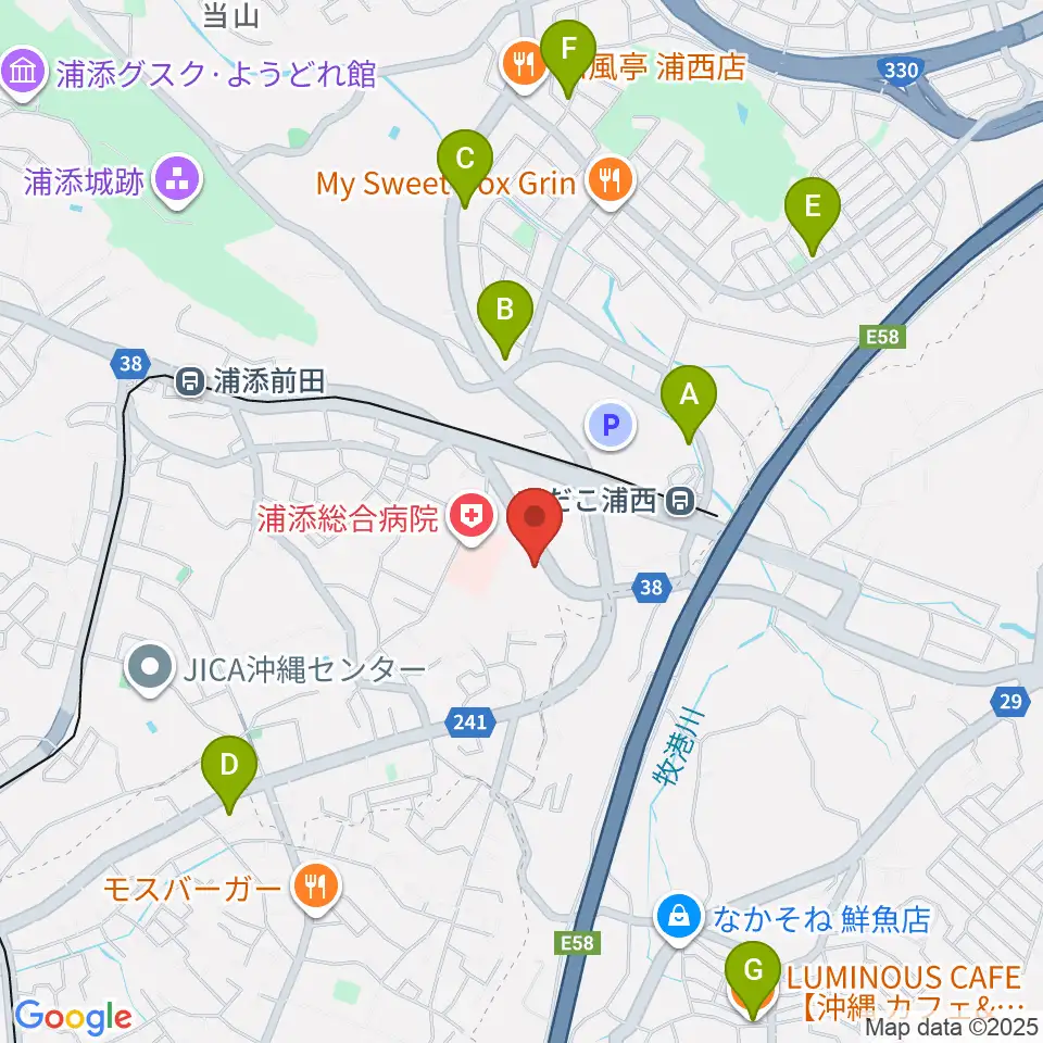 FM21周辺のカフェ一覧地図