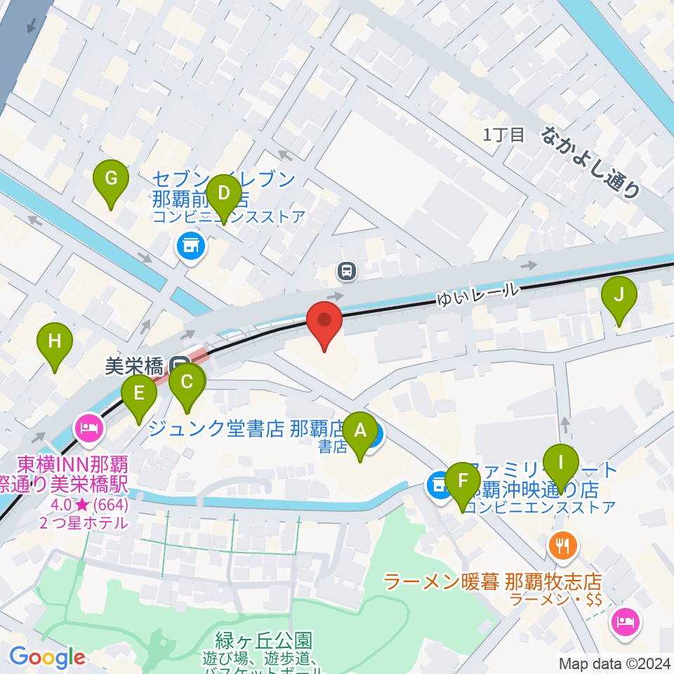 fm那覇周辺のカフェ一覧地図