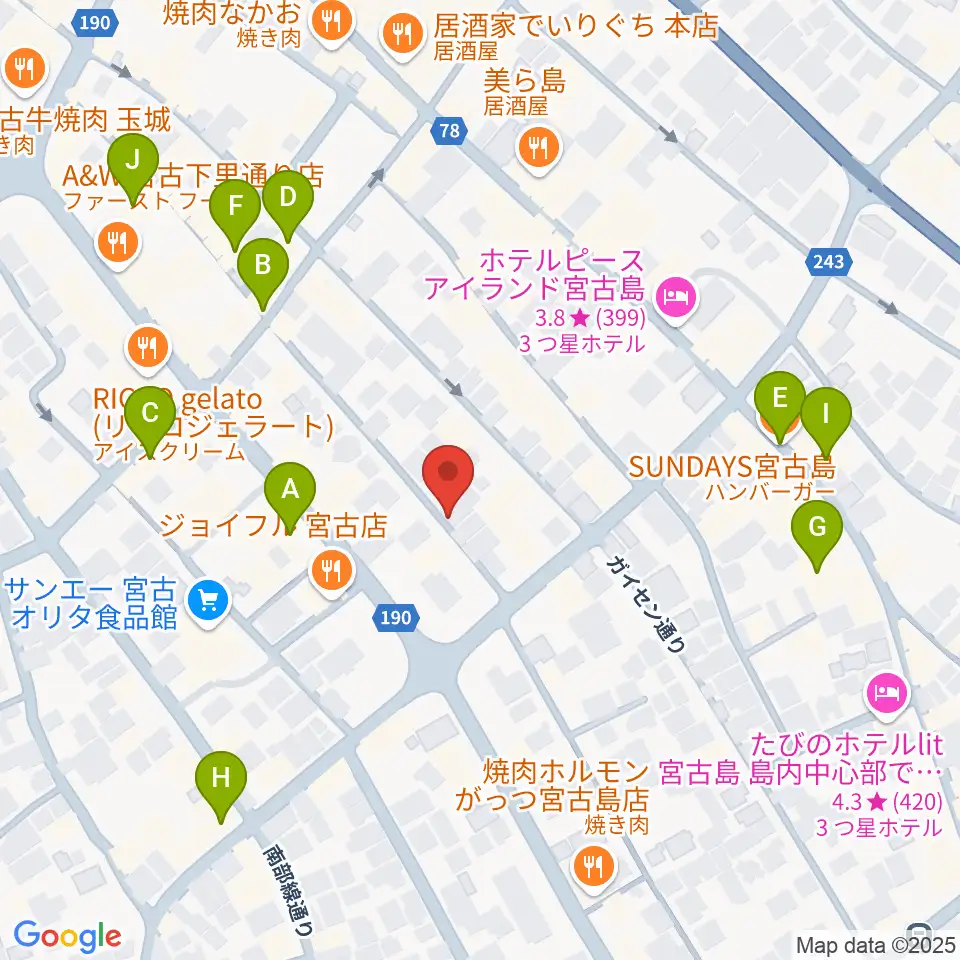 エフエムみやこ周辺のカフェ一覧地図