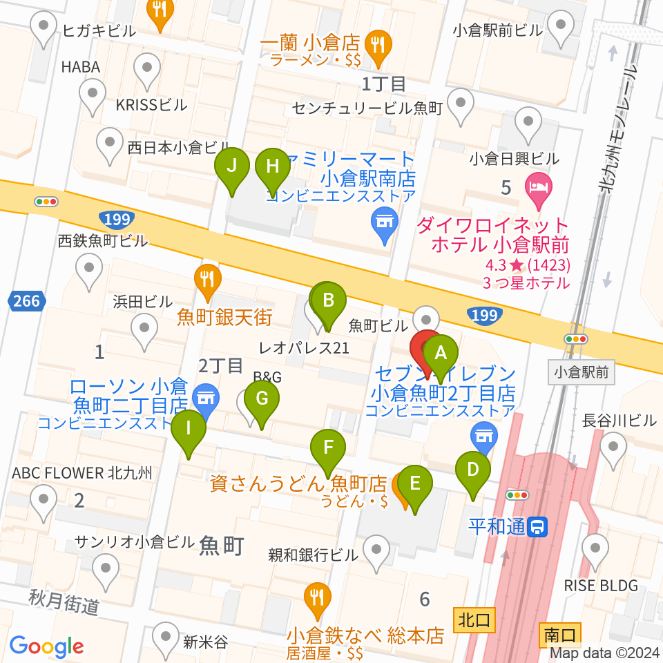 FM KITAQ周辺のカフェ一覧地図