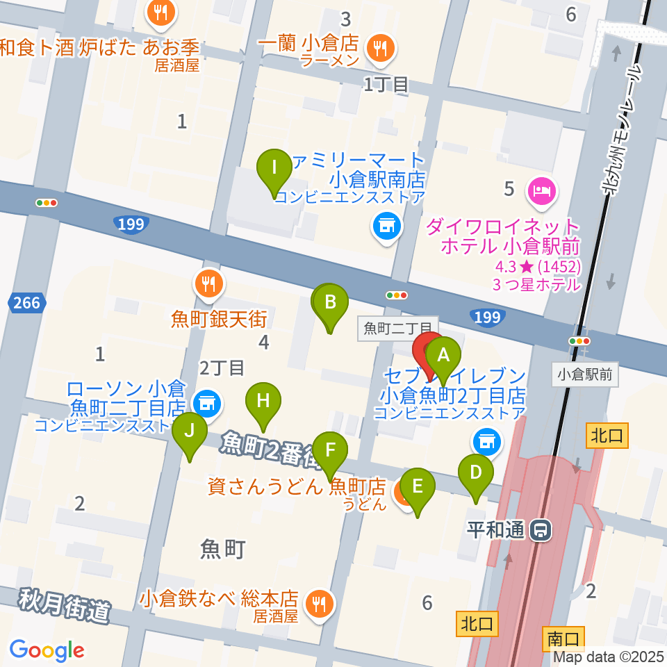 FM KITAQ周辺のカフェ一覧地図