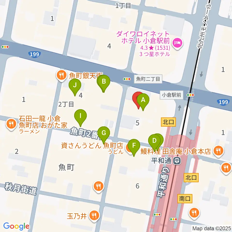 FM KITAQ周辺のカフェ一覧地図