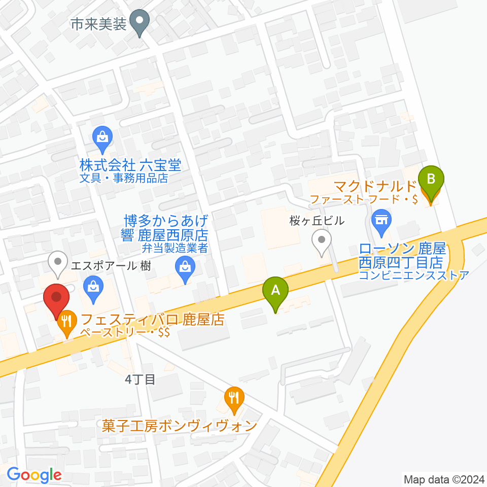 FMかのや周辺のカフェ一覧地図