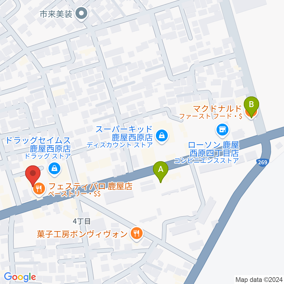 FMかのや周辺のカフェ一覧地図