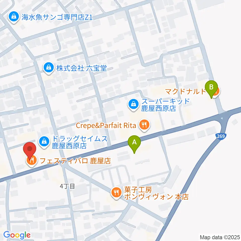 FMかのや周辺のカフェ一覧地図