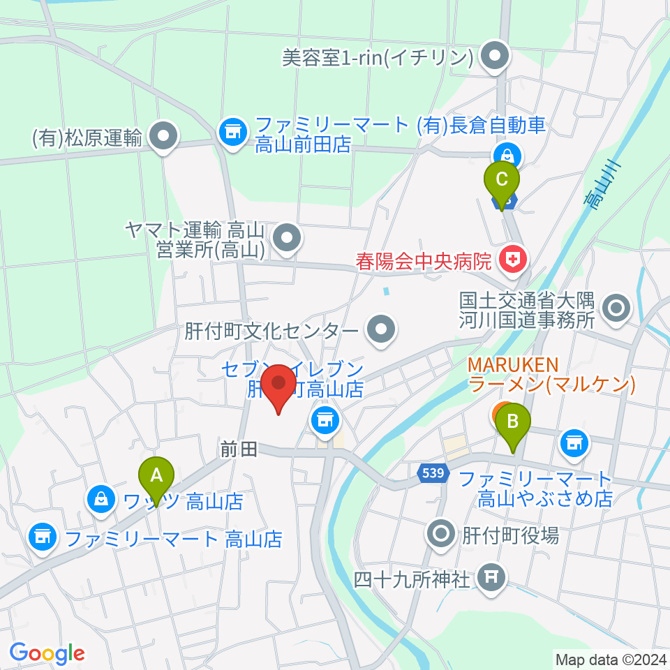 FMきもつき周辺のカフェ一覧地図