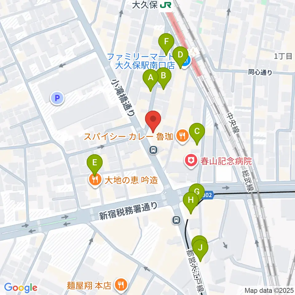 Vantage周辺のカフェ一覧地図