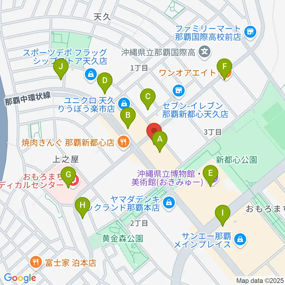 FMレキオ周辺のカフェ一覧地図