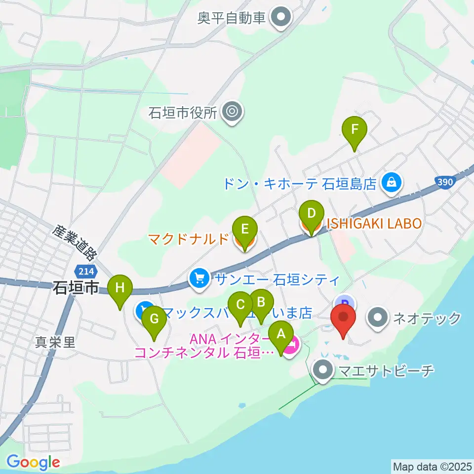 FMいしがきサンサンラジオ周辺のカフェ一覧地図