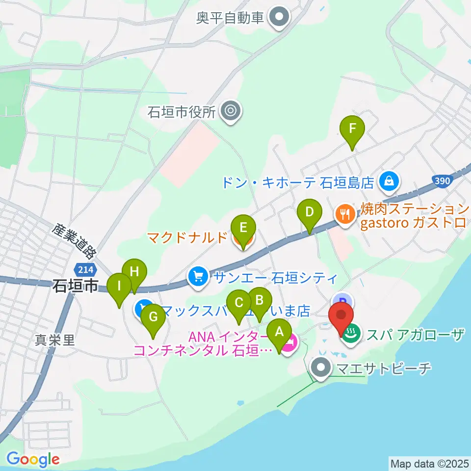 FMいしがきサンサンラジオ周辺のカフェ一覧地図