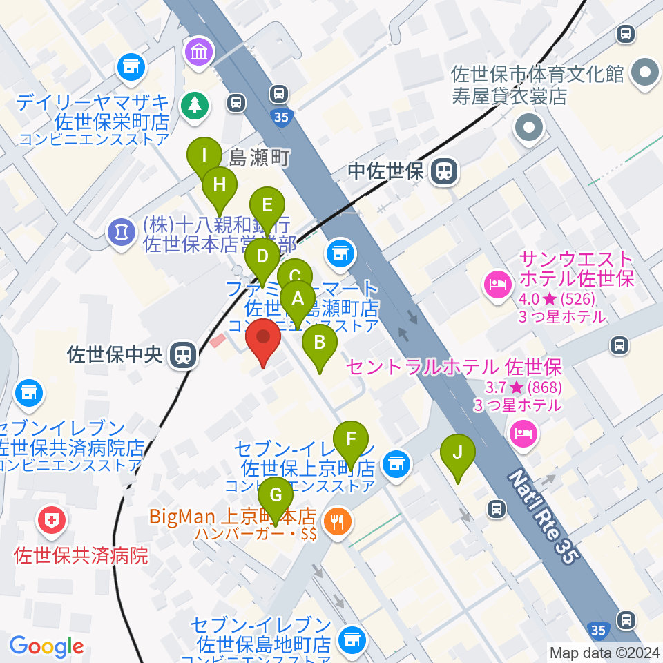 はっぴぃ！FM周辺のカフェ一覧地図