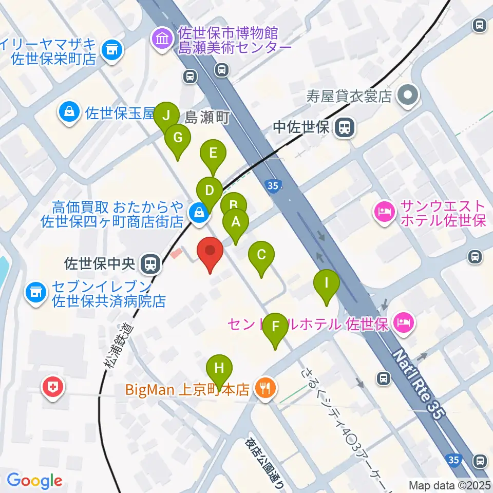 はっぴぃ!FM周辺のカフェ一覧地図